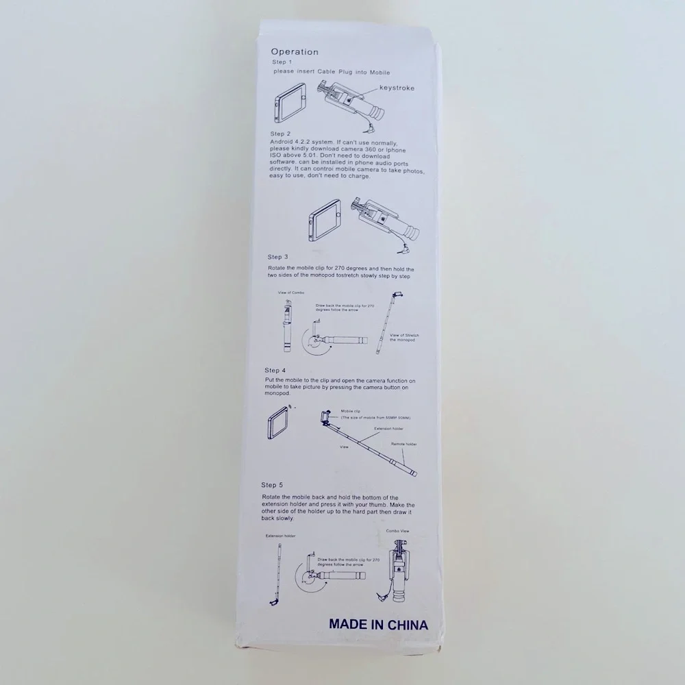 VizGiz Selfie Stick Mini Monopod Portable